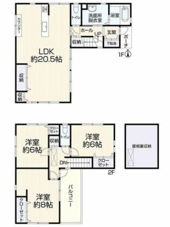 岡山市北区花尻ききょう町 間取り